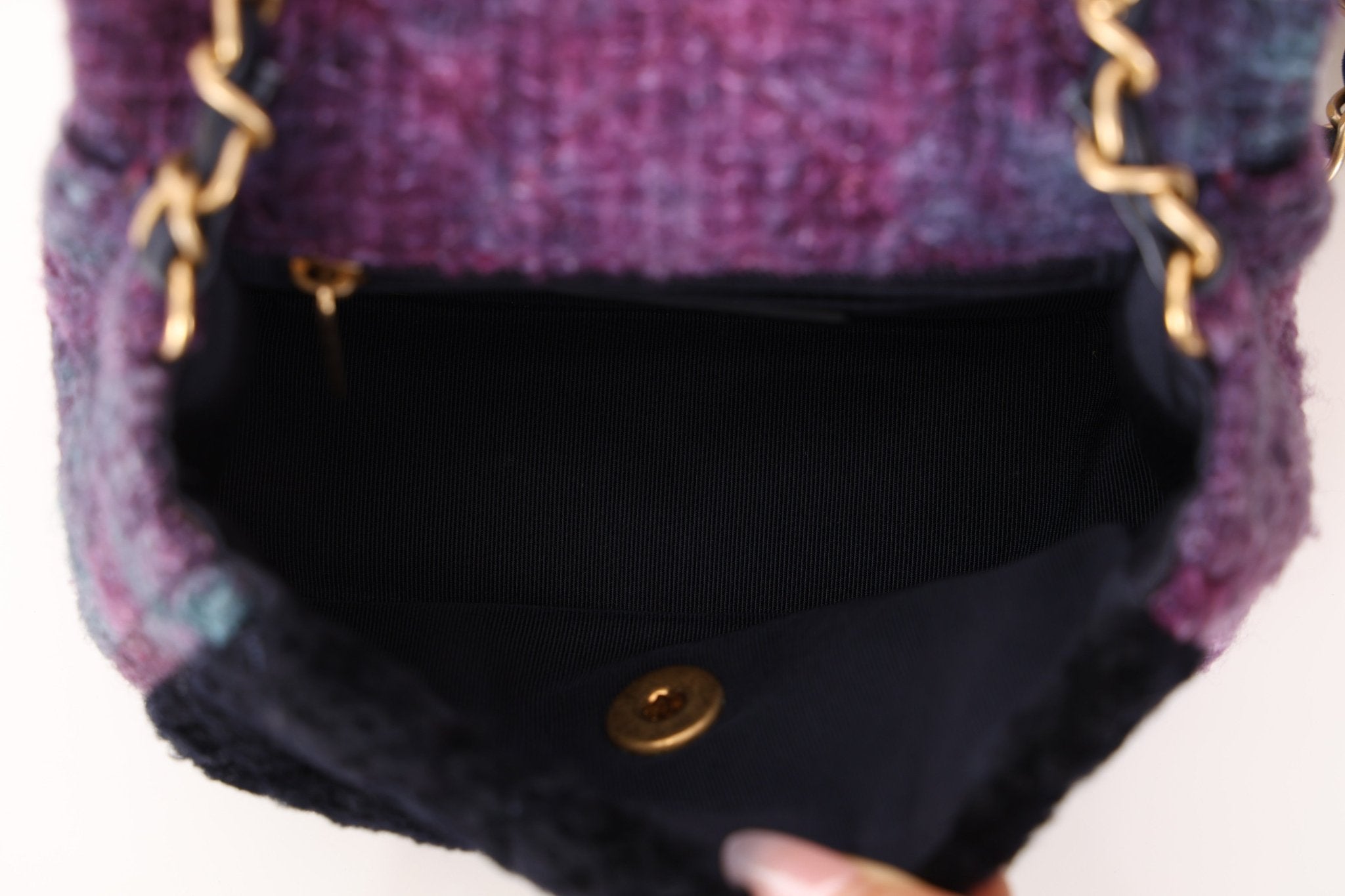 Chanel 2021 Tweed Turnlock Mini Square Flap Bag - FashioNica