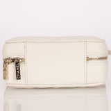 Chanel 2021 White Caviar Top Handle Small Vanity Crossbody with Chanel Mirror - FashioNica