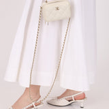 Chanel 2021 White Caviar Top Handle Small Vanity Crossbody with Chanel Mirror - FashioNica