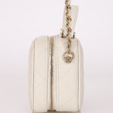 Chanel 2021 White Caviar Top Handle Small Vanity Crossbody with Chanel Mirror - FashioNica