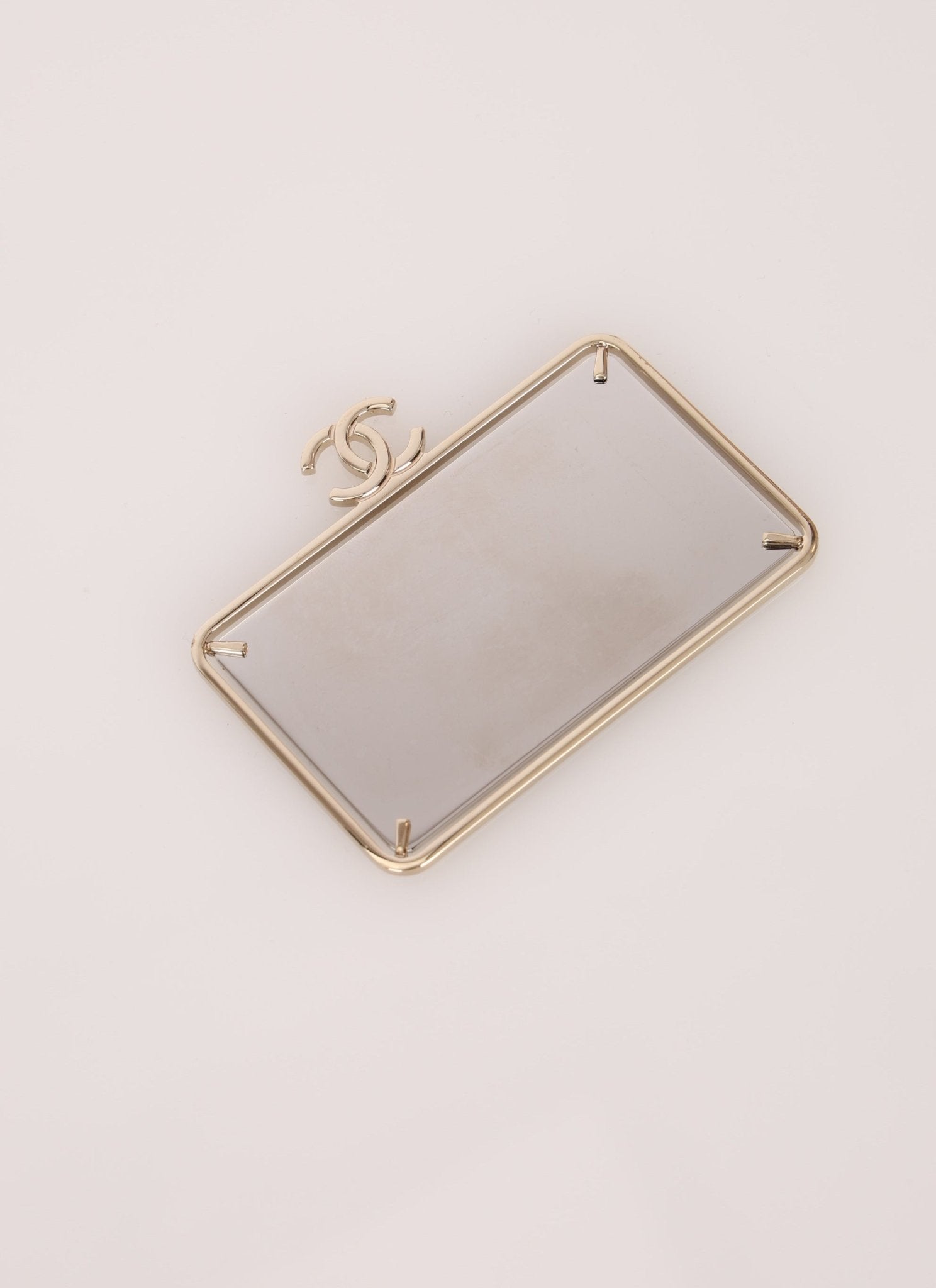 Chanel 2021 White Caviar Top Handle Small Vanity Crossbody with Chanel Mirror - FashioNica