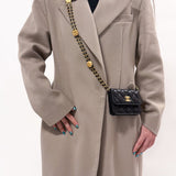 Chanel 2022 Caviar Quilted Twist Your Buttons Coin Purse With Chain - FashioNica