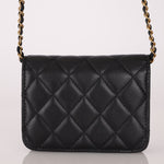 Chanel 2022 CC on CC Sheepskin Card Holder on Chain - FashioNica