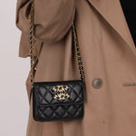 Chanel 2022 CC on CC Sheepskin Card Holder on Chain - FashioNica
