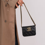 Chanel 2022 CC on CC Sheepskin Card Holder on Chain - FashioNica