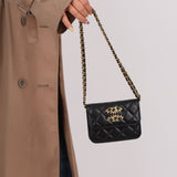 Chanel 2022 CC on CC Sheepskin Card Holder on Chain - FashioNica