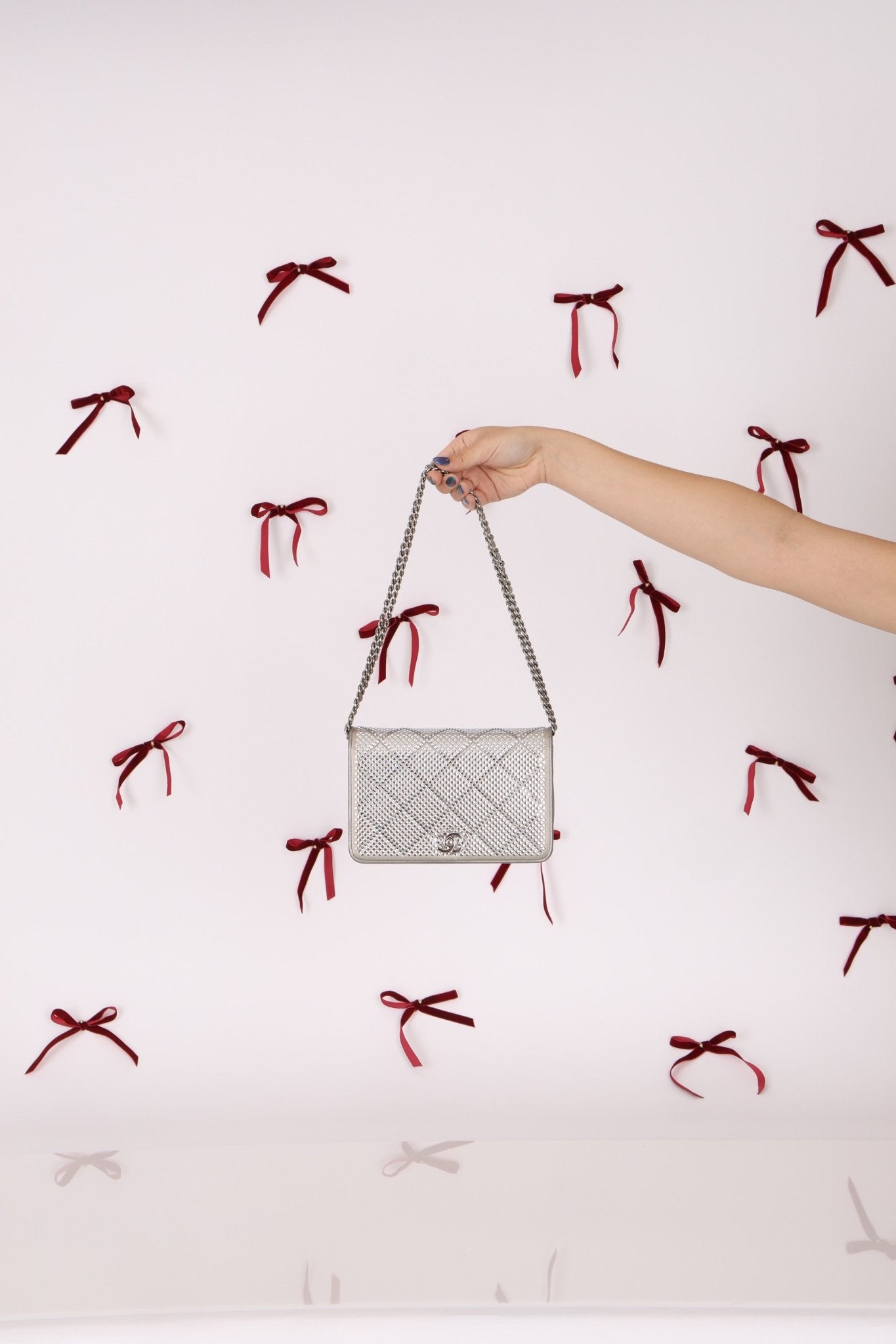 Chanel 2022 Crystal Studded Wallet on Chain - FashioNica