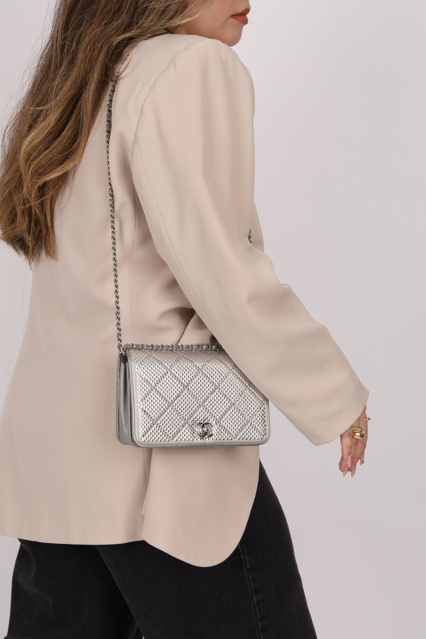 Chanel 2022 Crystal Studded Wallet on Chain - FashioNica