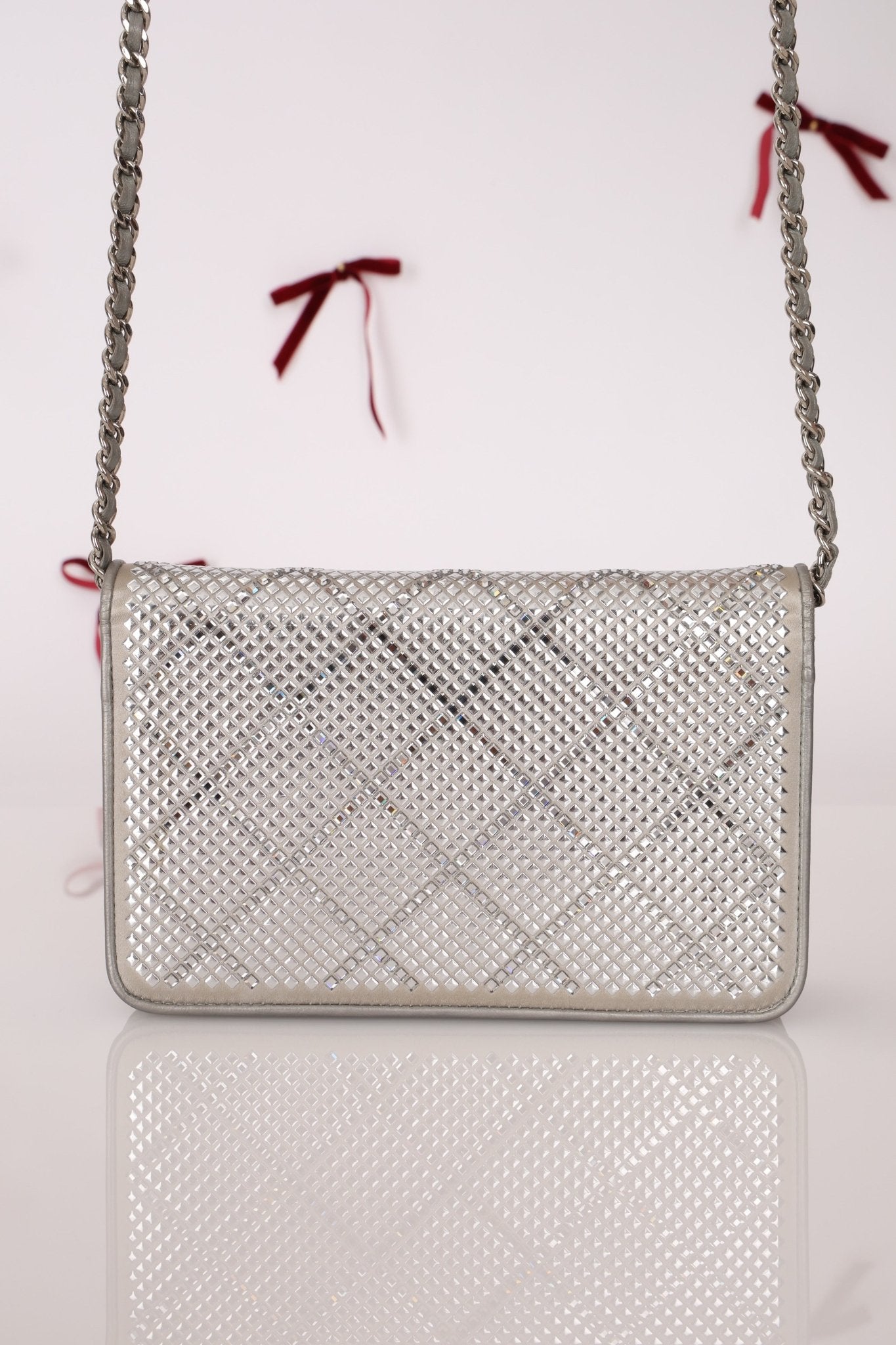 Chanel 2022 Crystal Studded Wallet on Chain - FashioNica