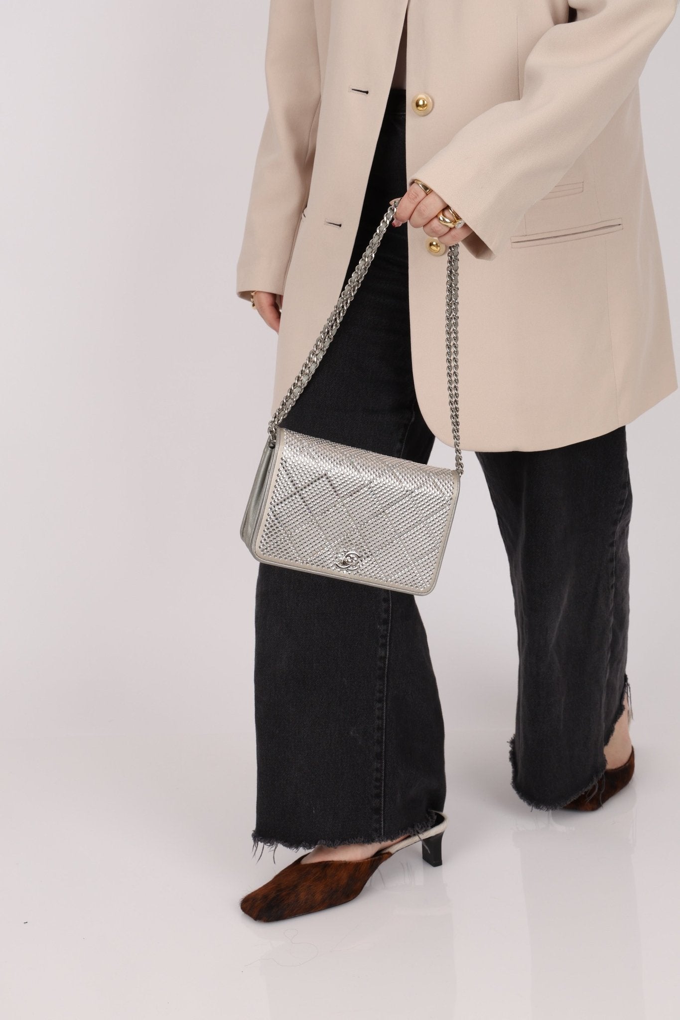 Chanel 2022 Crystal Studded Wallet on Chain - FashioNica