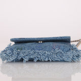 Chanel 2022 Denim Quilted Denim Mood Clutch on Chain - FashioNica