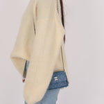 Chanel 2022 Denim Quilted Denim Mood Clutch on Chain - FashioNica