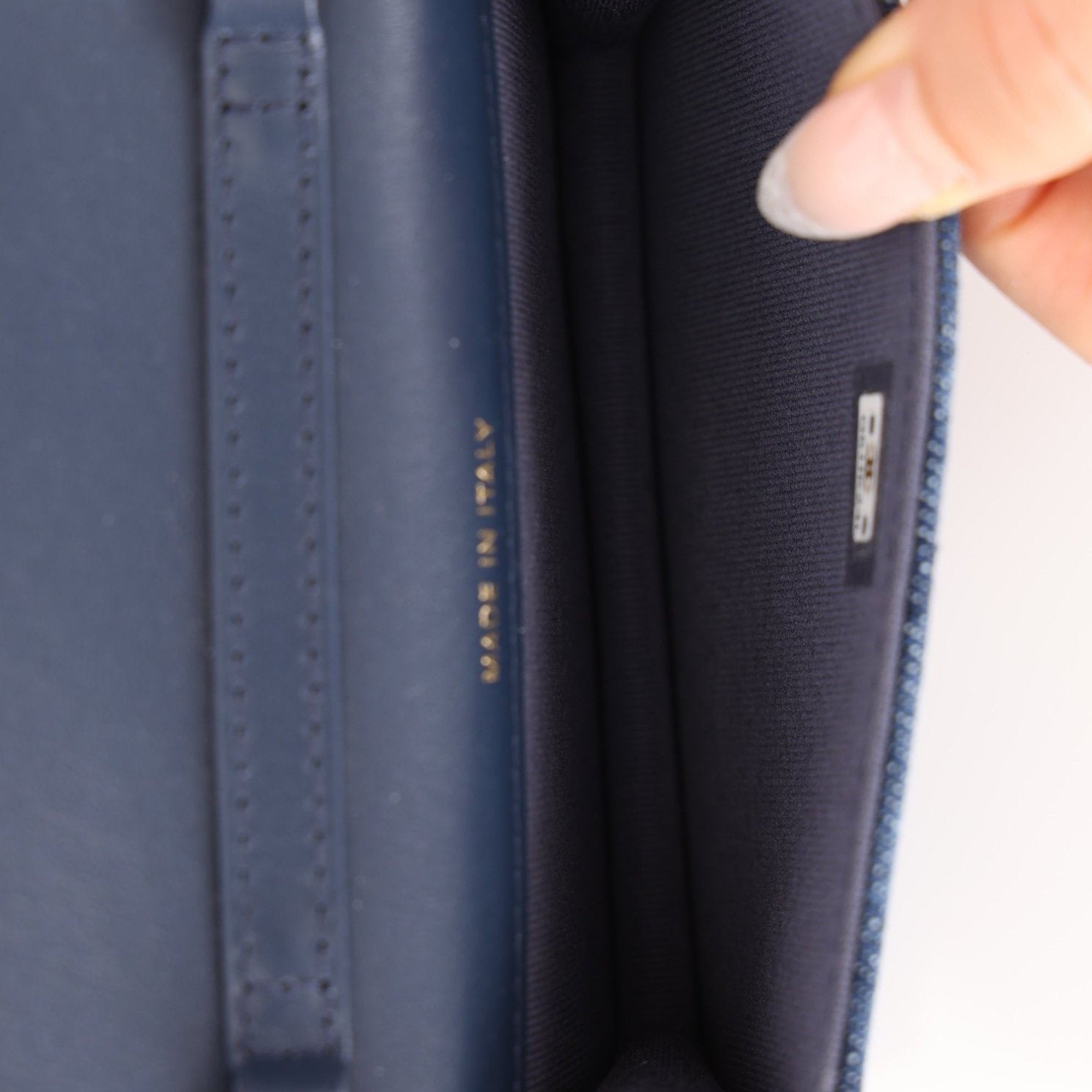 Chanel 2022 Denim Shadow Quilted Cardholder Chain Belt Bag - FashioNica