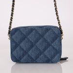 Chanel 2022 Denim Shadow Quilted Mini Camera Bag - FashioNica
