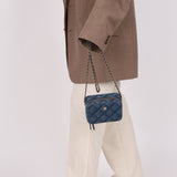 Chanel 2022 Denim Shadow Quilted Mini Camera Bag - FashioNica