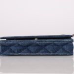 Chanel 2022 Denim Shadow Quilted Wallet on Chain - FashioNica