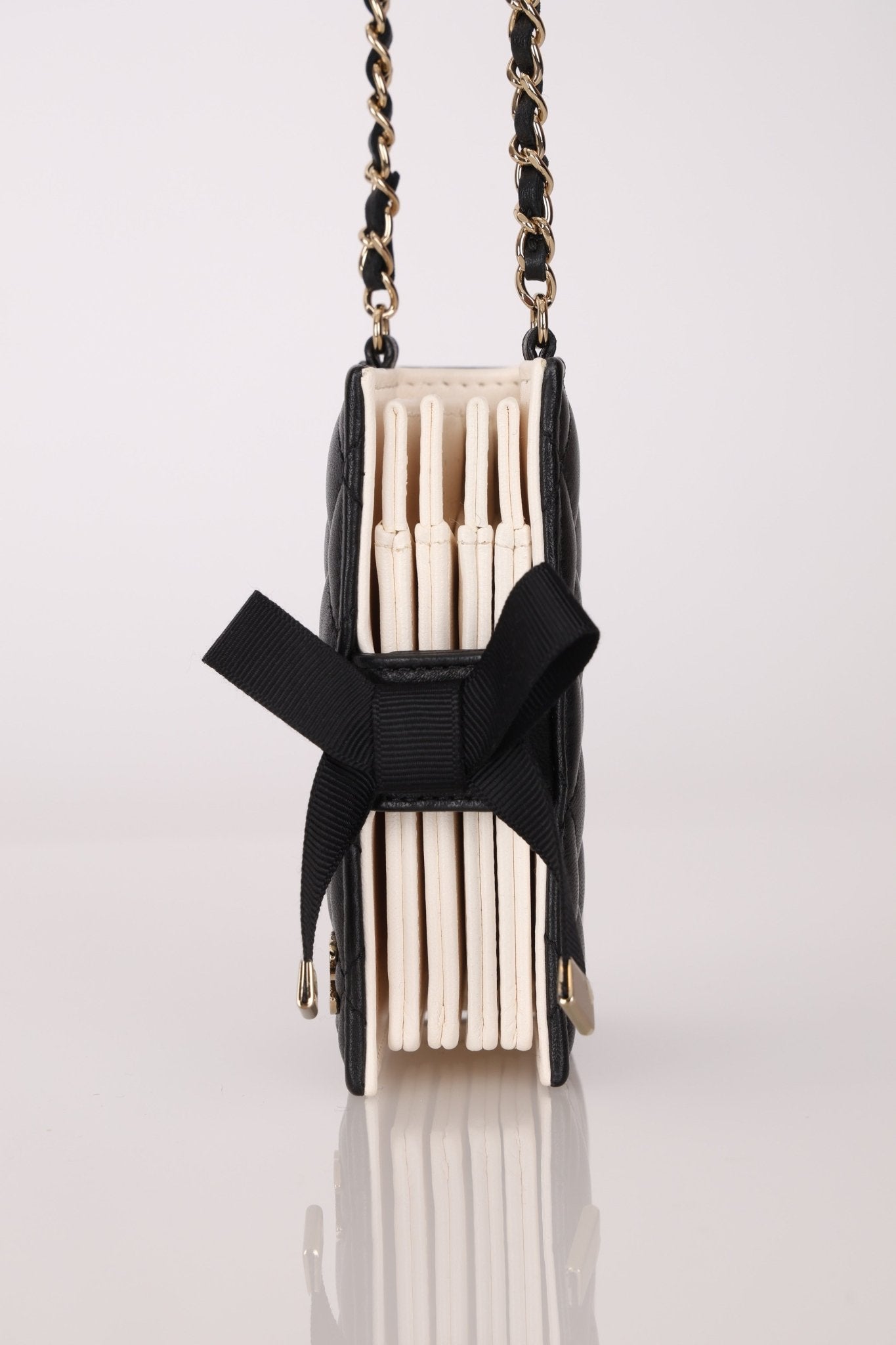 Chanel 2022 Lambskin Book Cardholder on Chain - FashioNica