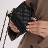 Chanel 2022 Lambskin Book Cardholder on Chain - FashioNica