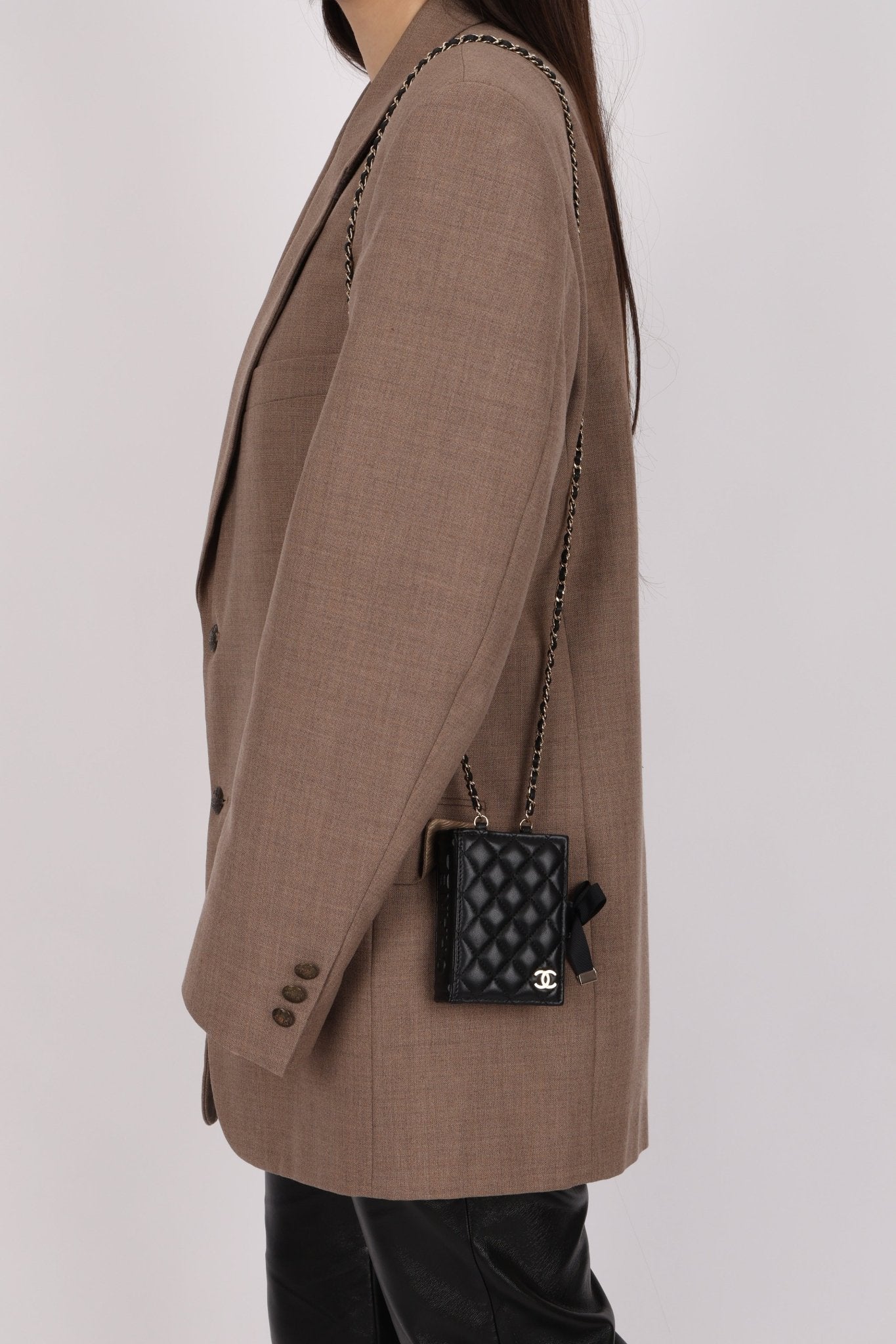 Chanel 2022 Lambskin Book Cardholder on Chain - FashioNica