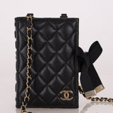 Chanel 2022 Lambskin Book Cardholder on Chain - FashioNica