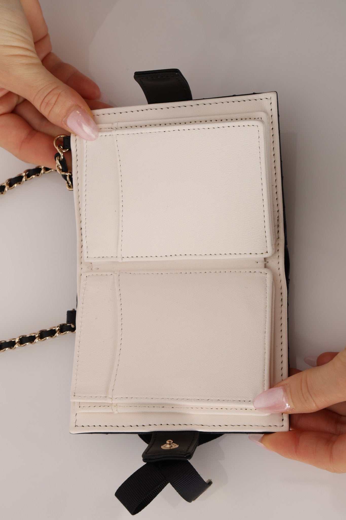 Chanel 2022 Lambskin Book Cardholder on Chain - FashioNica