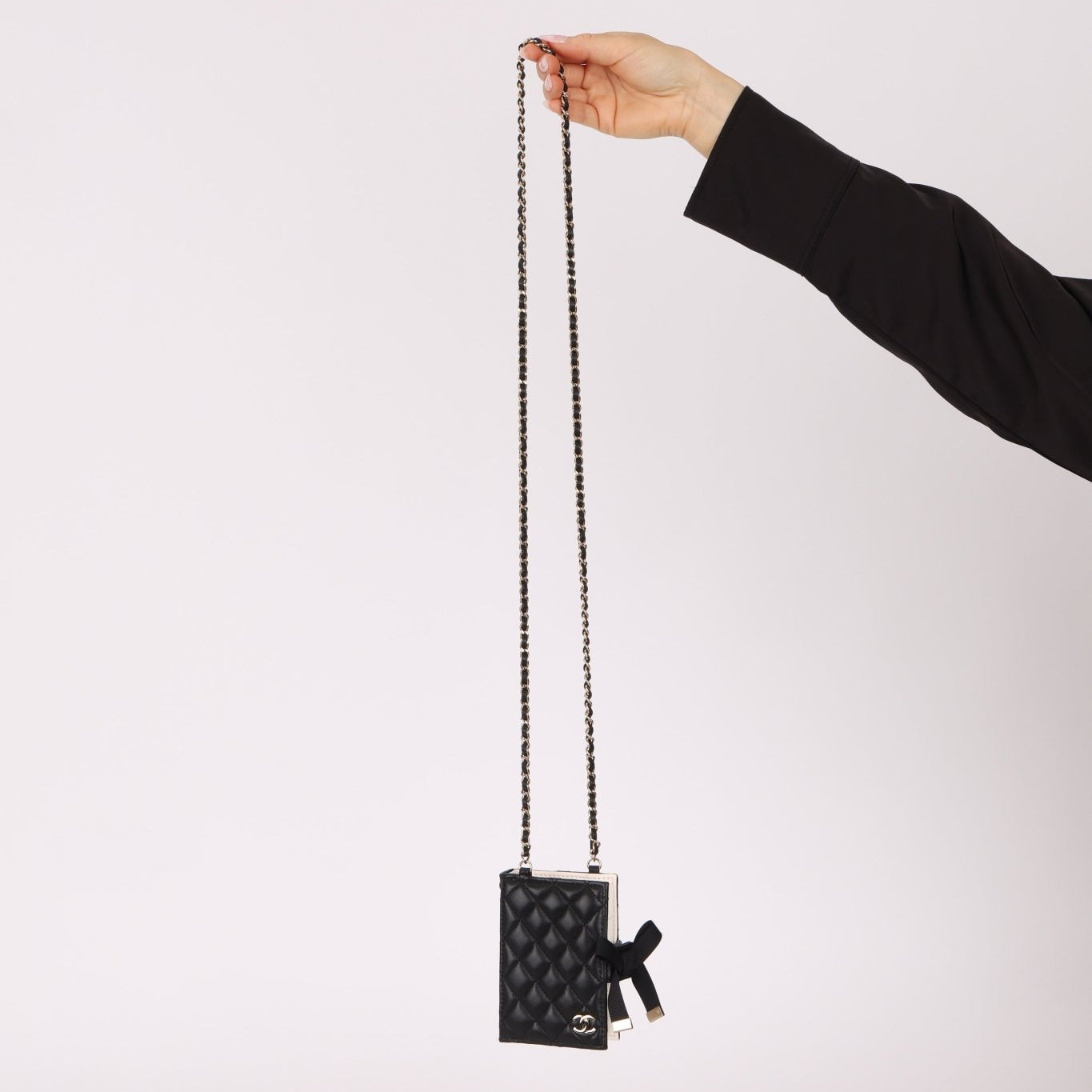 Chanel 2022 Lambskin Book Cardholder on Chain - FashioNica