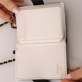 Chanel 2022 Lambskin Book Cardholder on Chain - FashioNica