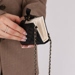 Chanel 2022 Lambskin Book Cardholder on Chain - FashioNica