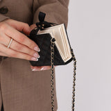 Chanel 2022 Lambskin Book Cardholder on Chain - FashioNica