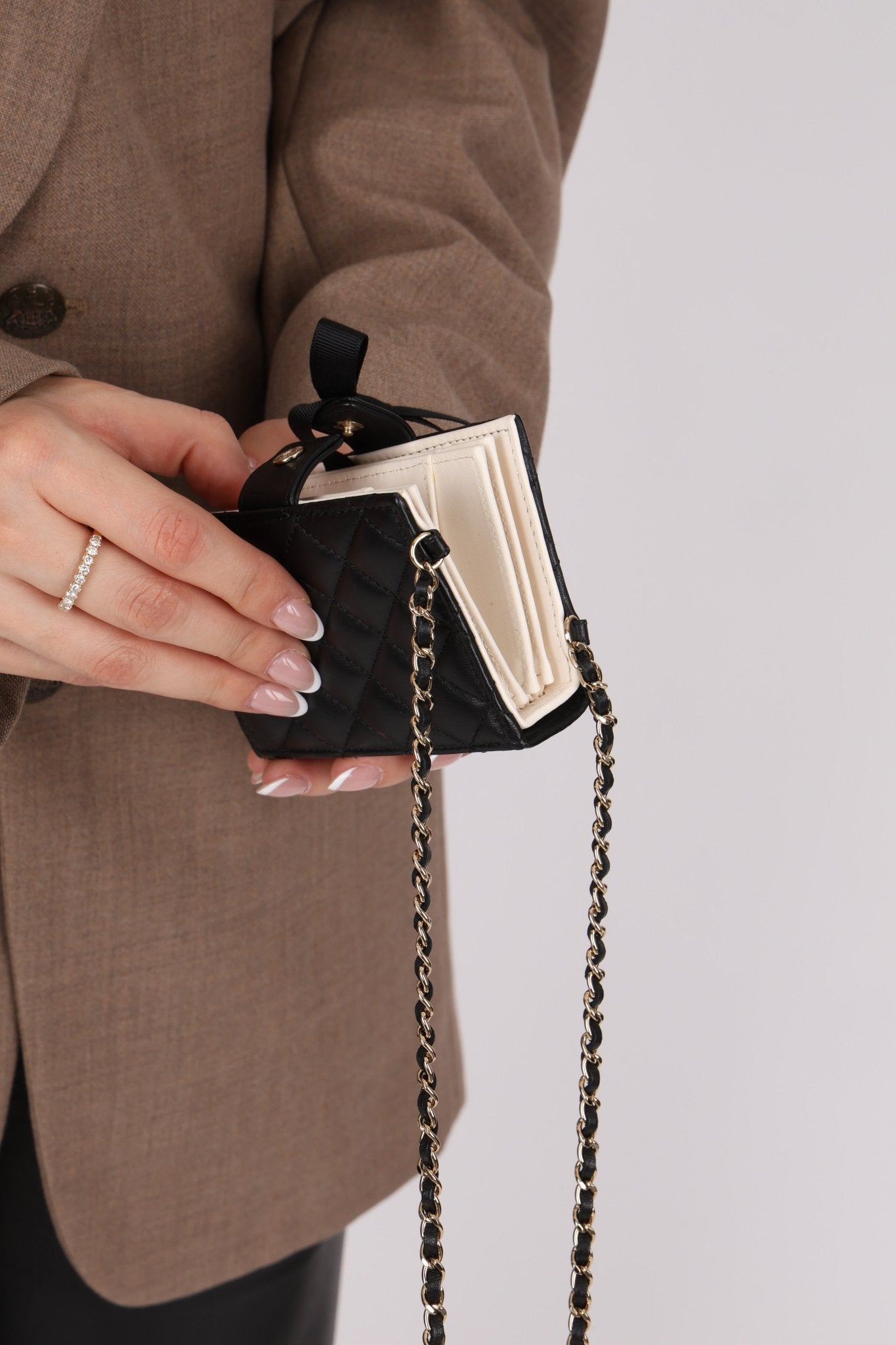 Chanel 2022 Lambskin Book Cardholder on Chain - FashioNica