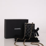 Chanel 2022 Lambskin Book Cardholder on Chain - FashioNica