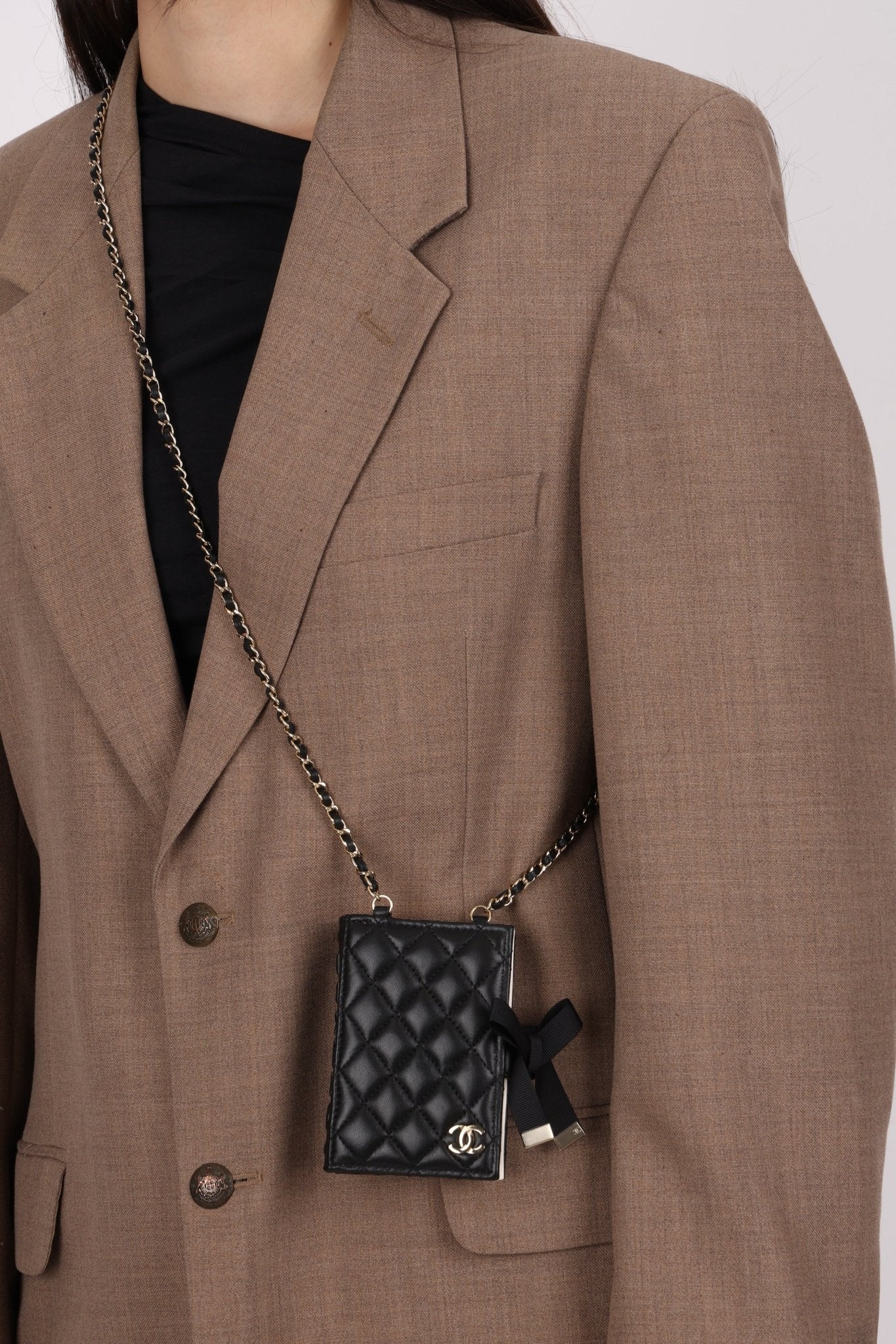 Chanel 2022 Lambskin Book Cardholder on Chain - FashioNica