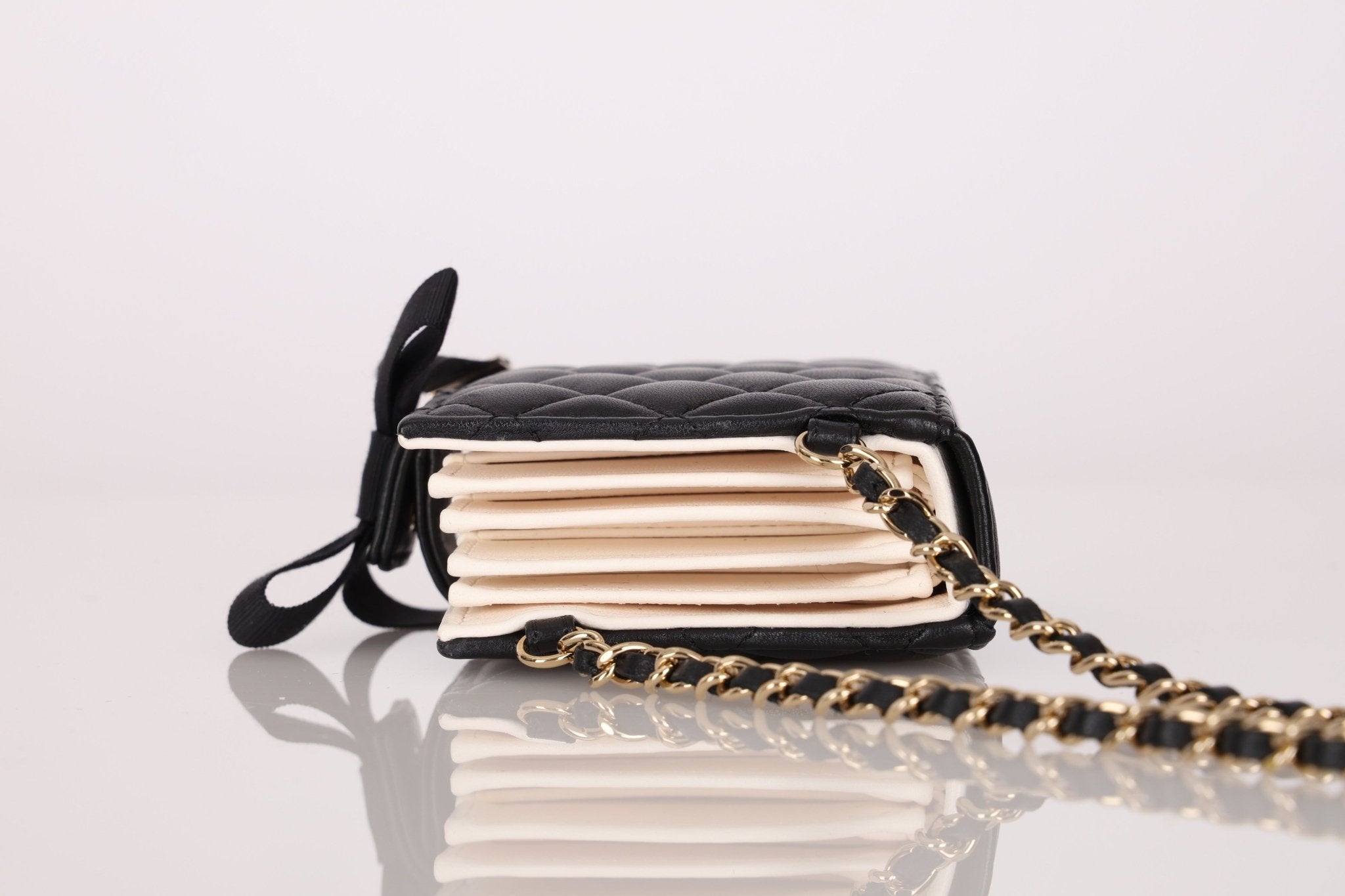 Chanel 2022 Lambskin Book Cardholder on Chain - FashioNica