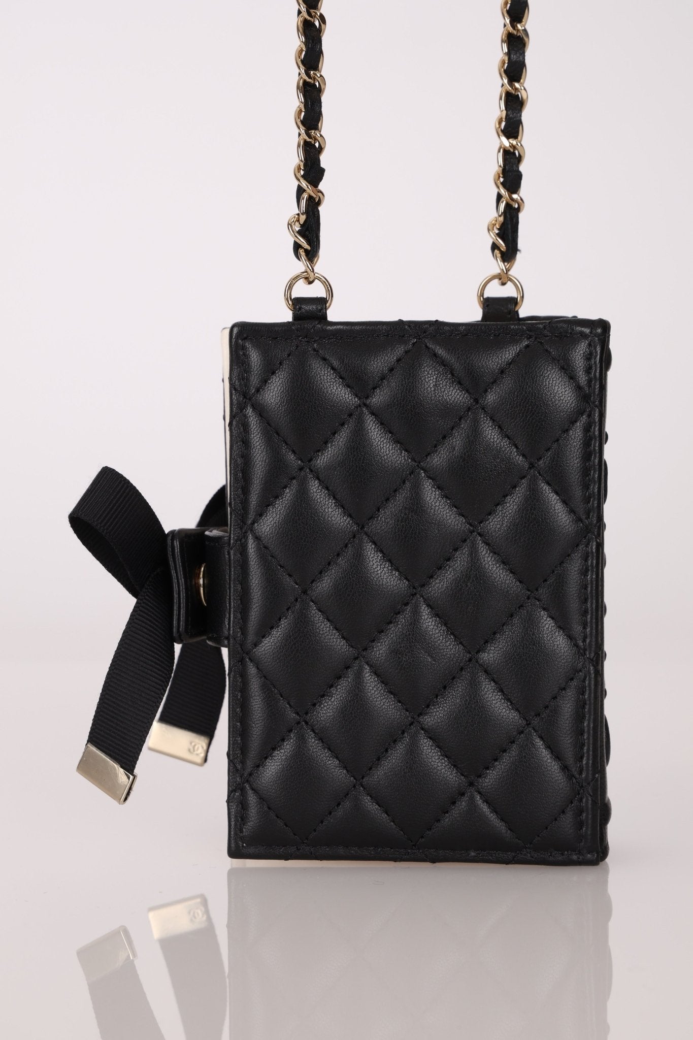 Chanel 2022 Lambskin Book Cardholder on Chain - FashioNica