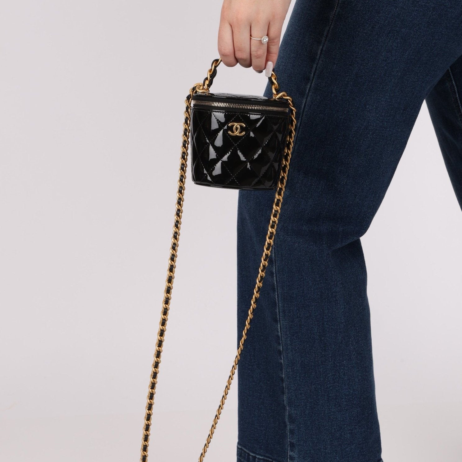 Chanel 2022 Patent Afternoon Tea Vanity on Chain - FashioNica