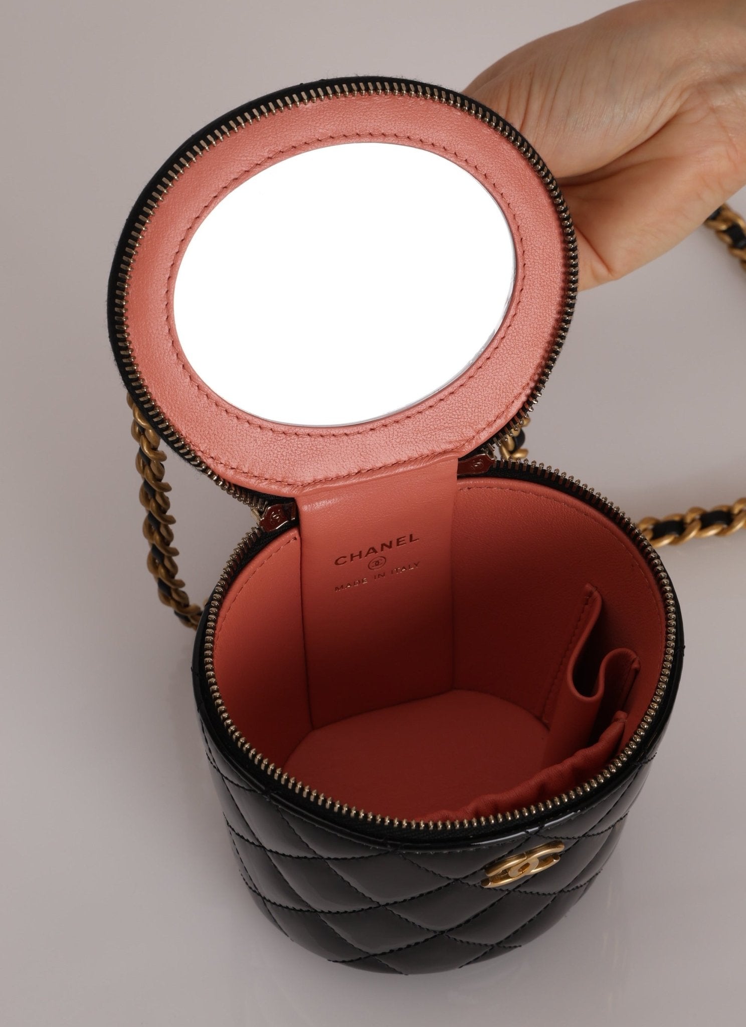 Chanel 2022 Patent Afternoon Tea Vanity on Chain - FashioNica