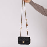 Chanel 2022 Quilted Mini Lambskin Heart Charms Flap Bag - FashioNica