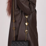 Chanel 2022 Quilted Mini Lambskin Heart Charms Flap Bag - FashioNica