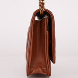 Chanel 2023 Cognac Lambskin Studded CC Wallet On Chain GHW - FashioNica