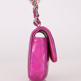 Chanel 2023 Iridescent Patent Quilted CC Hook Card Holder - FashioNica