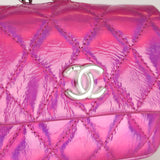 Chanel 2023 Iridescent Patent Quilted CC Hook Card Holder - FashioNica