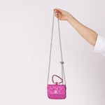 Chanel 2023 Iridescent Patent Quilted CC Hook Card Holder - FashioNica