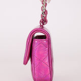 Chanel 2023 Iridescent Patent Quilted CC Hook Card Holder - FashioNica