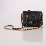 Chanel 2023 Lambskin Frame Card Holder Belt Bag RGHW - FashioNica