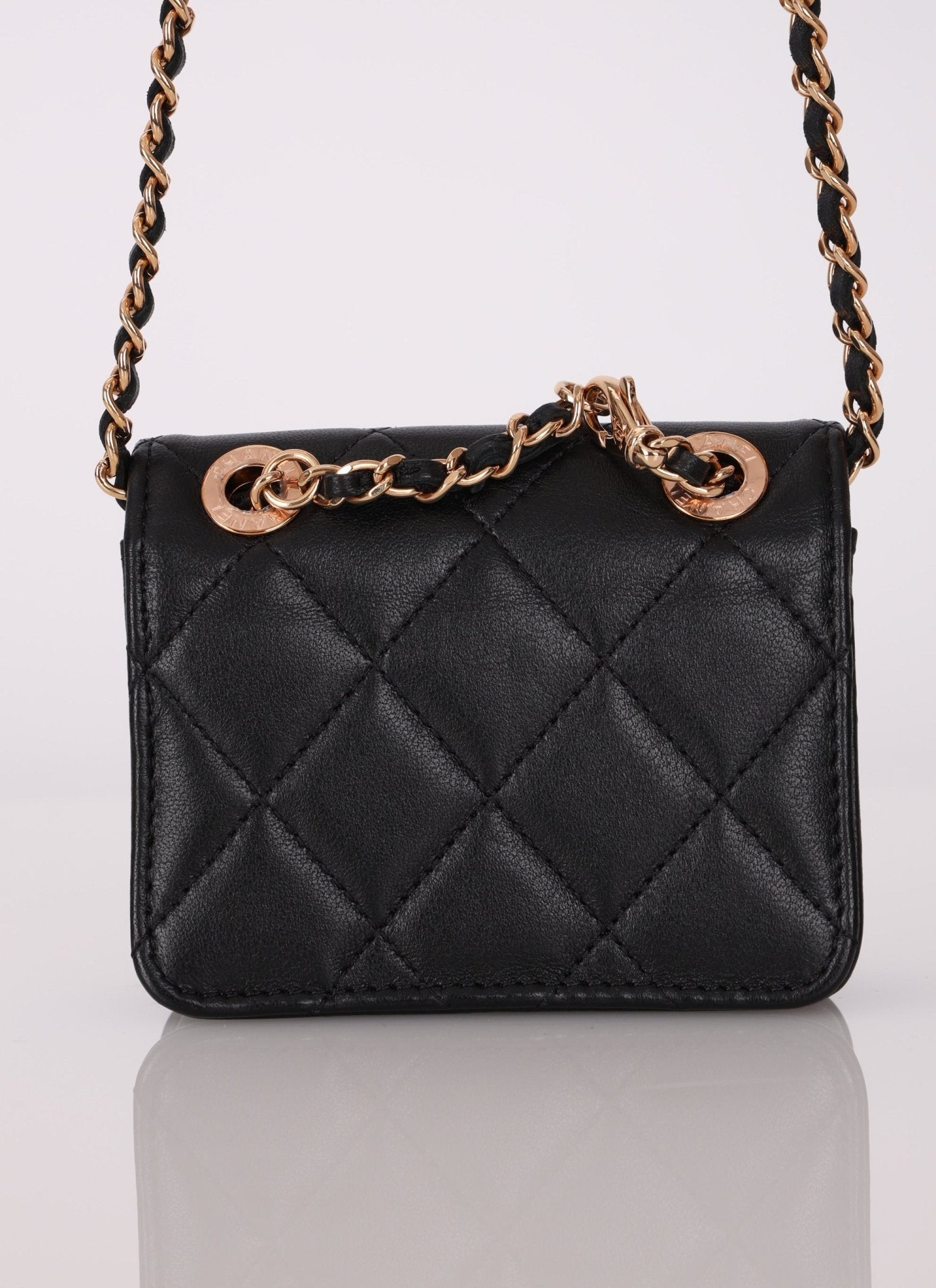 Chanel 2023 Lambskin Frame Card Holder Belt Bag RGHW - FashioNica