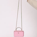 Chanel 2023 Lambskin Pink Pick Me Up Top Handle Vanity Crossbody - FashioNica