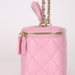 Chanel 2023 Lambskin Pink Pick Me Up Top Handle Vanity Crossbody - FashioNica