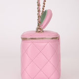 Chanel 2023 Lambskin Pink Pick Me Up Top Handle Vanity Crossbody - FashioNica