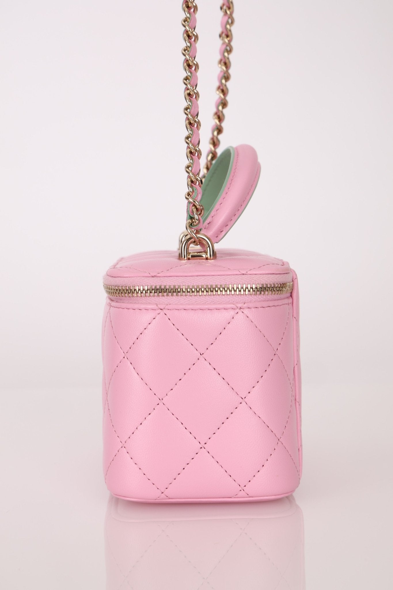 Chanel 2023 Lambskin Pink Pick Me Up Top Handle Vanity Crossbody - FashioNica