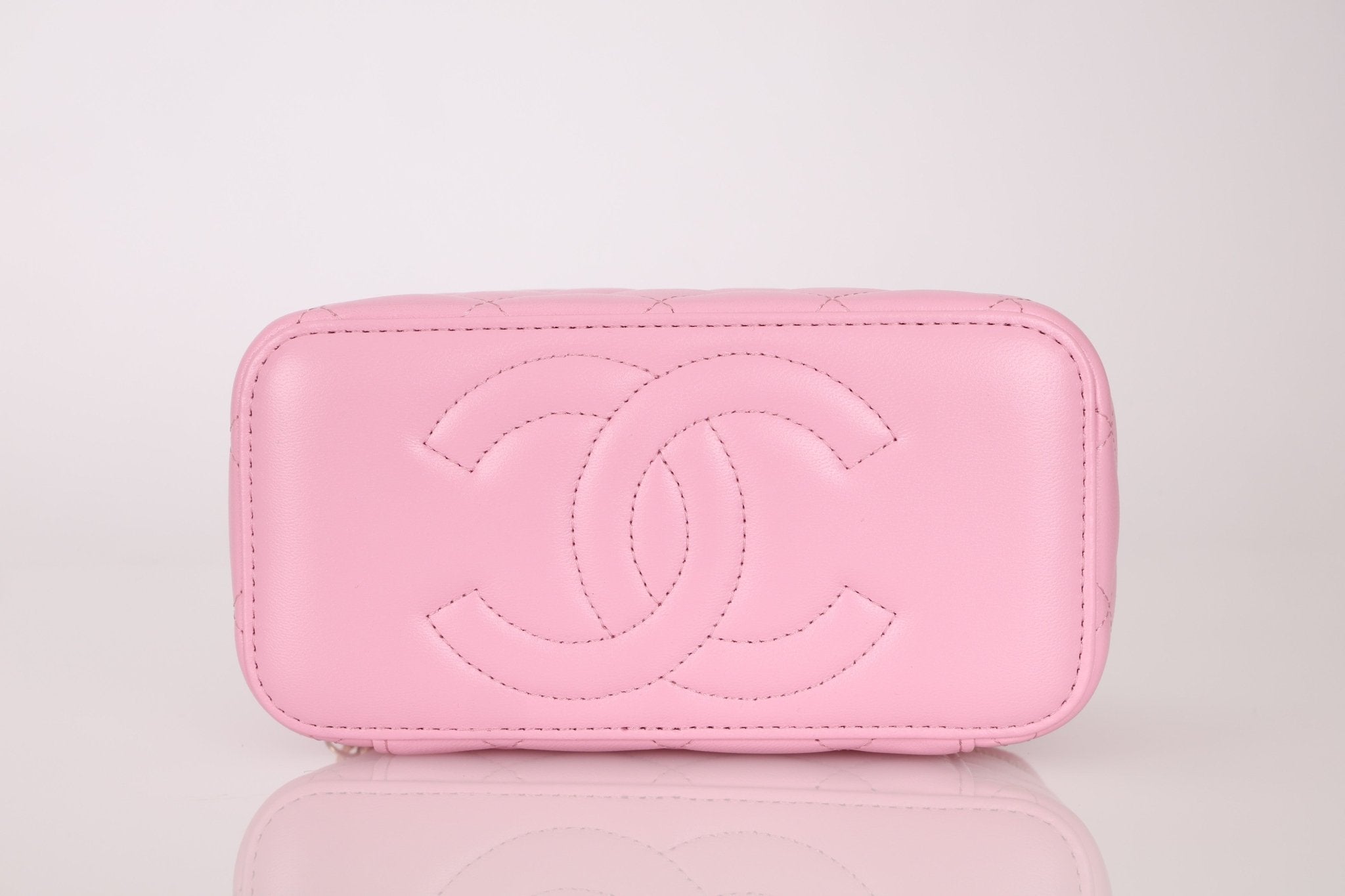 Chanel 2023 Lambskin Pink Pick Me Up Top Handle Vanity Crossbody - FashioNica